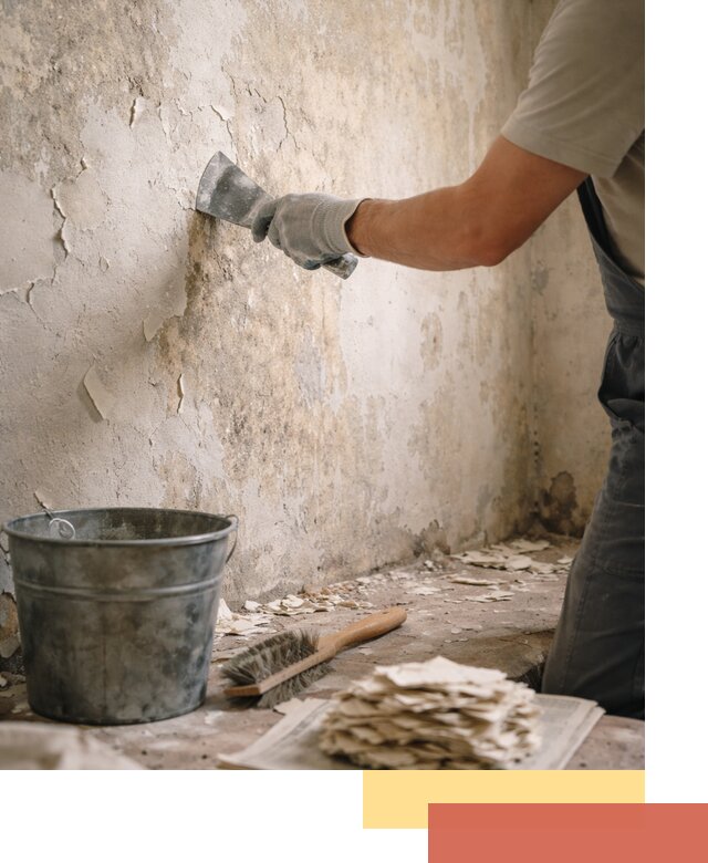 Удаление старой краски со стен в Кинешме качественно и быстро