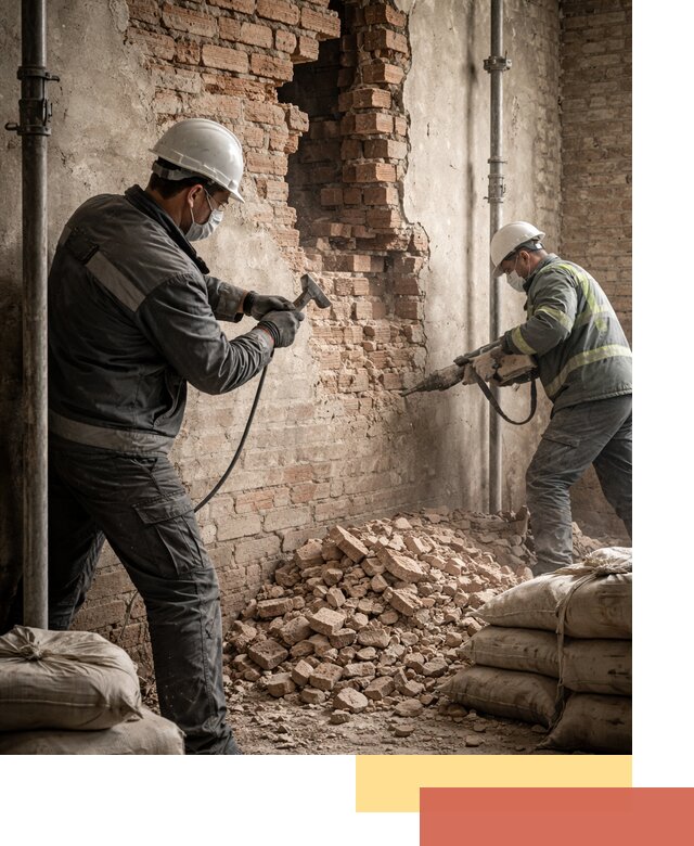 Демонтаж кирпичных стен в Кинешме быстро и безопасно