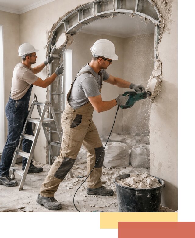 Демонтаж гипсокартонной арки в Кинешме быстро и аккуратно