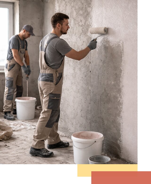 Нанесение бетоноконтакта на стены в Кинешме для последующей отделки