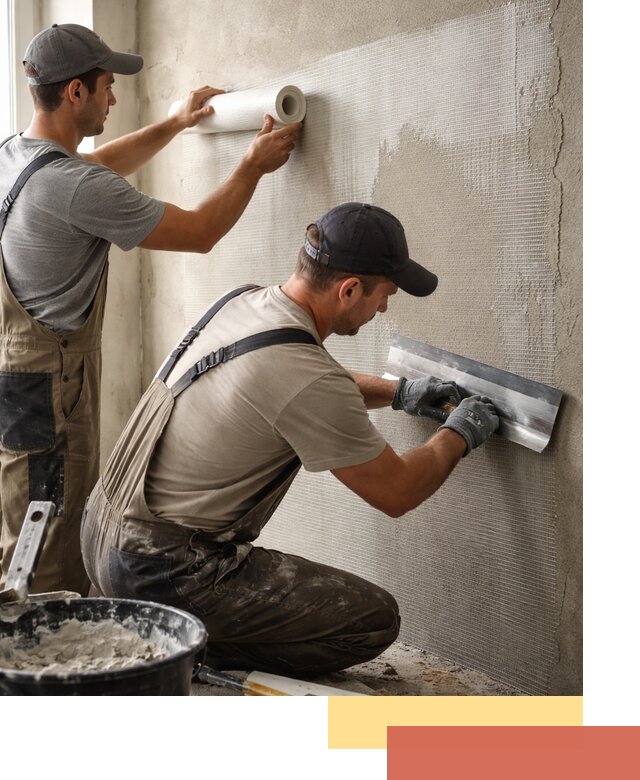 Армирование стен стеклосеткой в Кинешме для прочной отделки