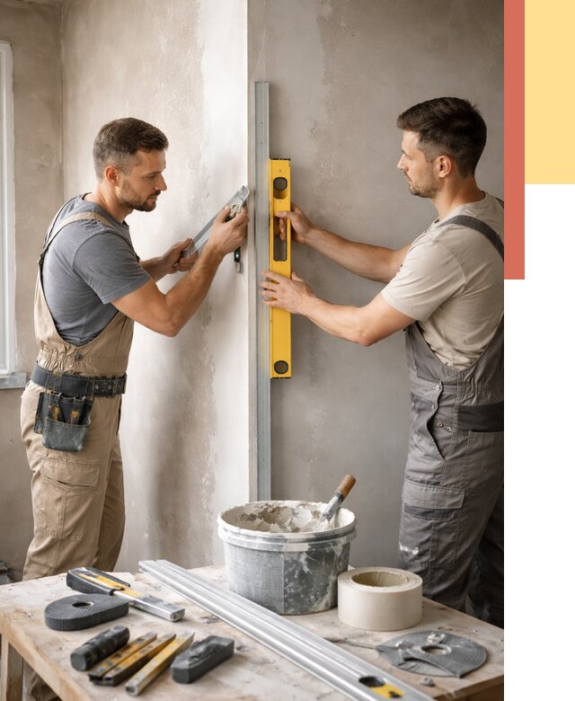 Выведение углов стен в Кинешме от 1870 руб. быстро и недорого | ОТДЕЛОЧНИК-Кнш