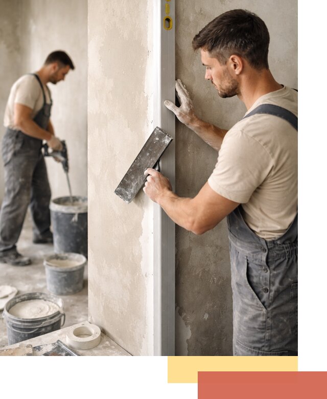 Выведение углов стен в Кинешме: монтаж и оштукатуривание