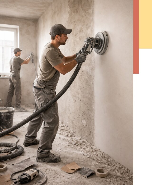 Шлифовка стен в Кинешме от 1213 руб/м2 — быстро и недорого | ОТДЕЛОЧНИК-Кнш