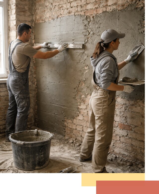 Штукатурка кирпичных стен в Кинешме — качественно и надежно