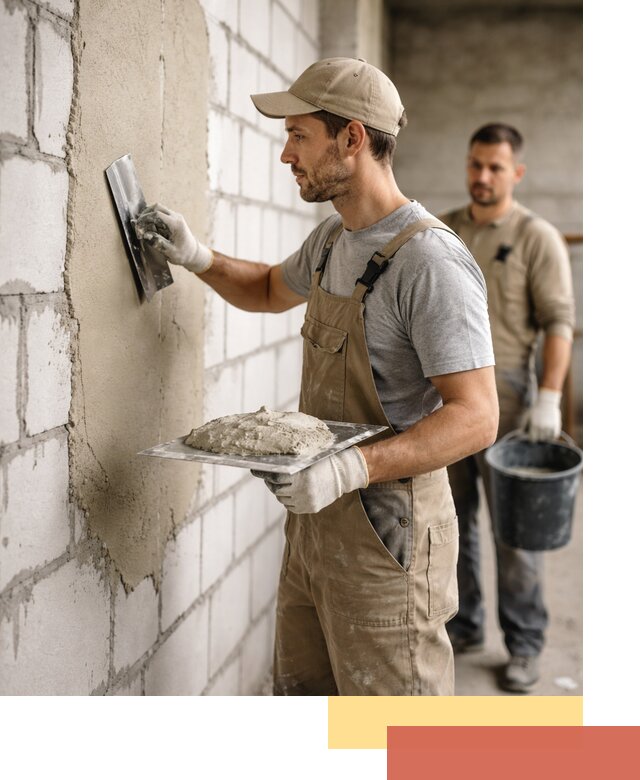 Штукатурка стен из газобетона в Кинешме под ключ