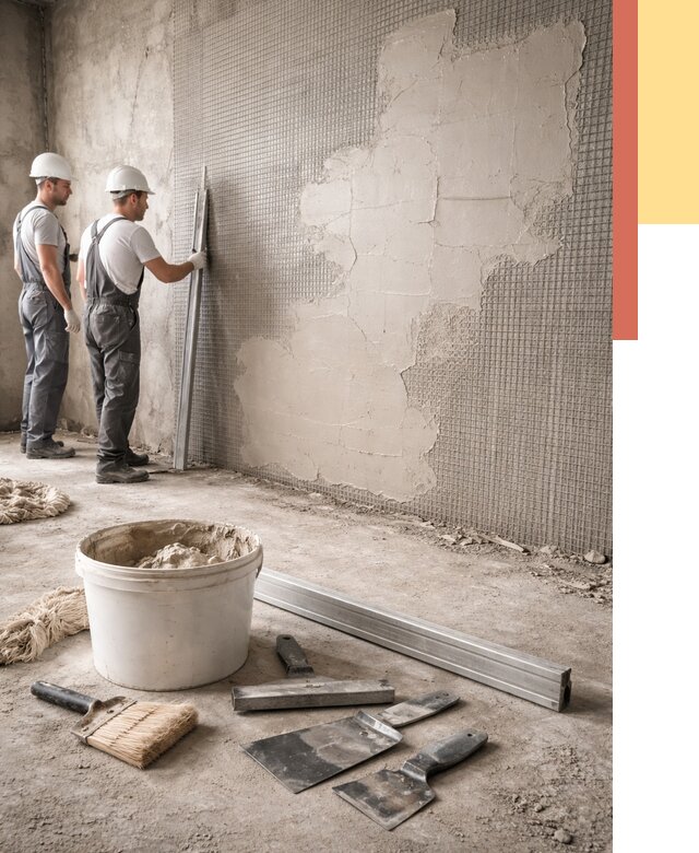 Штукатурка стен по сетке в Кинешме от 5559 руб./м2 — быстро и недорого | ОТДЕЛОЧНИК-Кнш