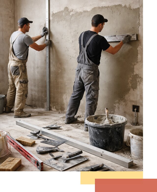 Профессиональная штукатурка стен под плитку в Кинешме