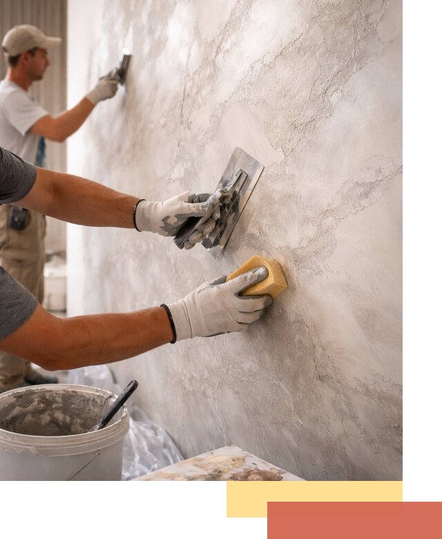 Декоративная штукатурка под мрамор в Кинешме для стен и потолков