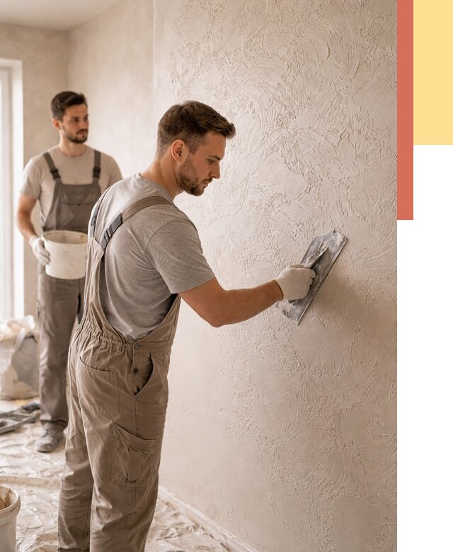 Фактурная штукатурка стен в Кинешме от 4245 руб./м² — заказать под ключ | ОТДЕЛОЧНИК-Кнш