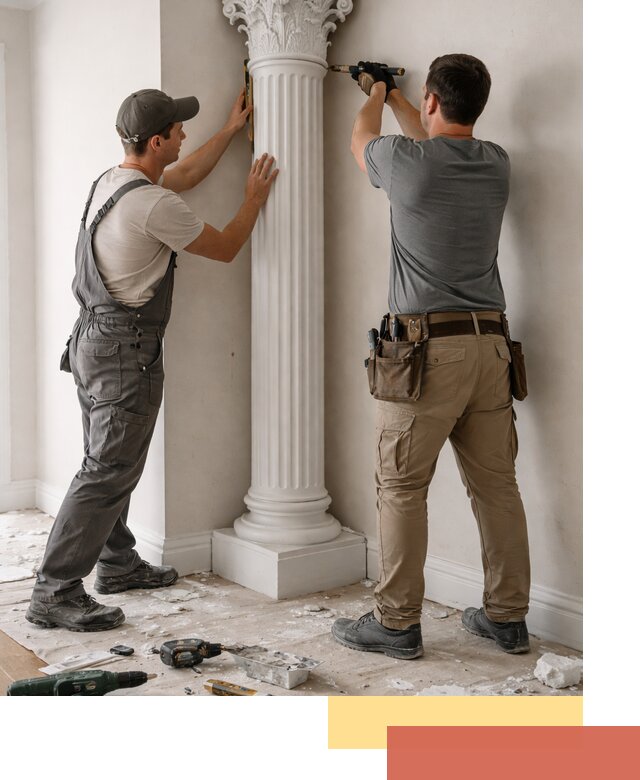 Установка декоративных колонн в Кинешме под ключ