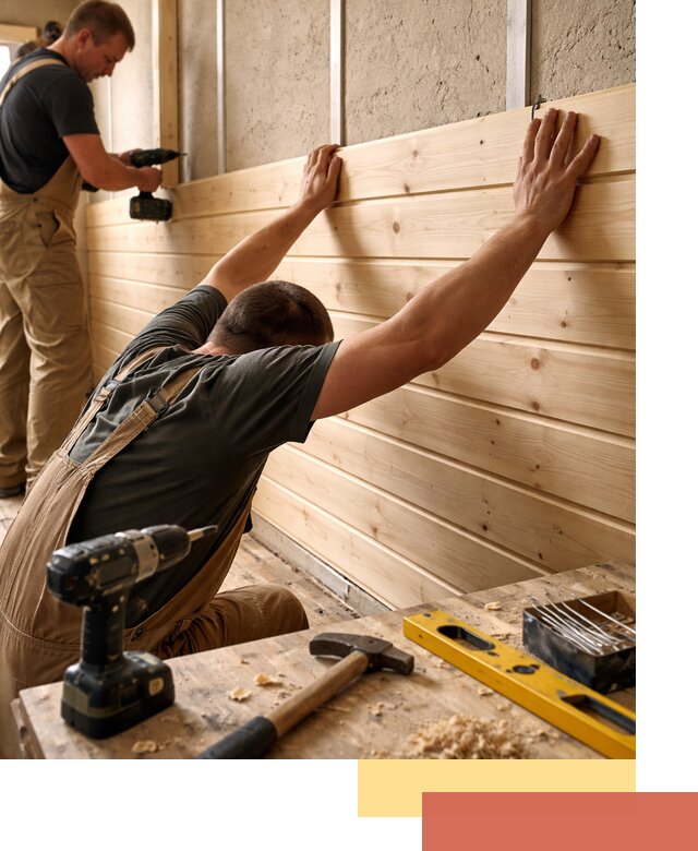 Монтаж деревянной вагонки на стены в Кинешме быстро и качественно