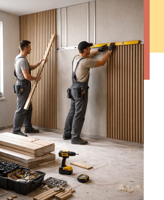 Монтаж реечных панелей на стены в Кинешме от 1213 руб. — быстро и недорого | ОТДЕЛОЧНИК-Кнш