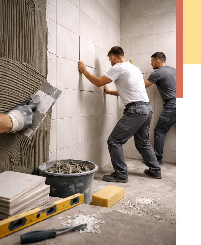 Укладка плитки на стены в Кинешме от 859 руб. — качественно и недорого | ОТДЕЛОЧНИК-Кнш