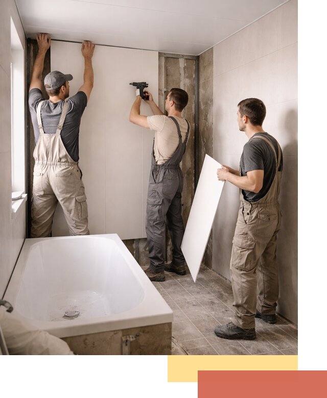 Отделка ванной панели ПВХ профессионально в Кинешме