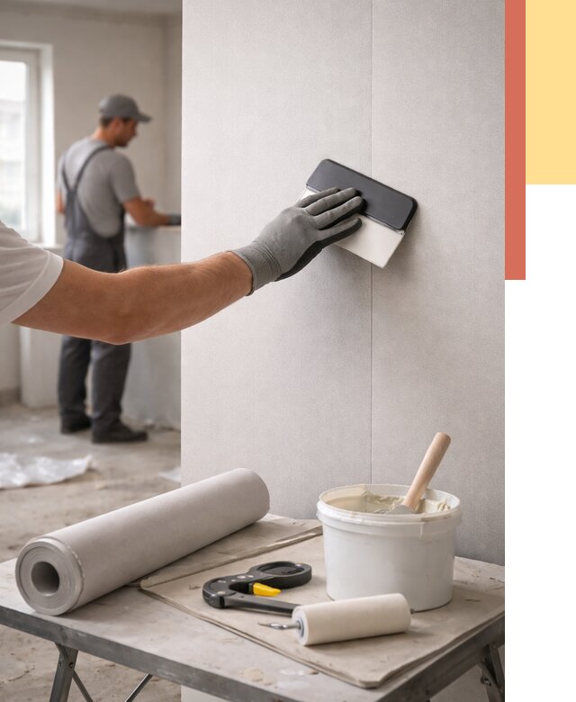 Поклейка обоев под покраску в Кинешме от 3537 руб. за м2 | ОТДЕЛОЧНИК-Кнш