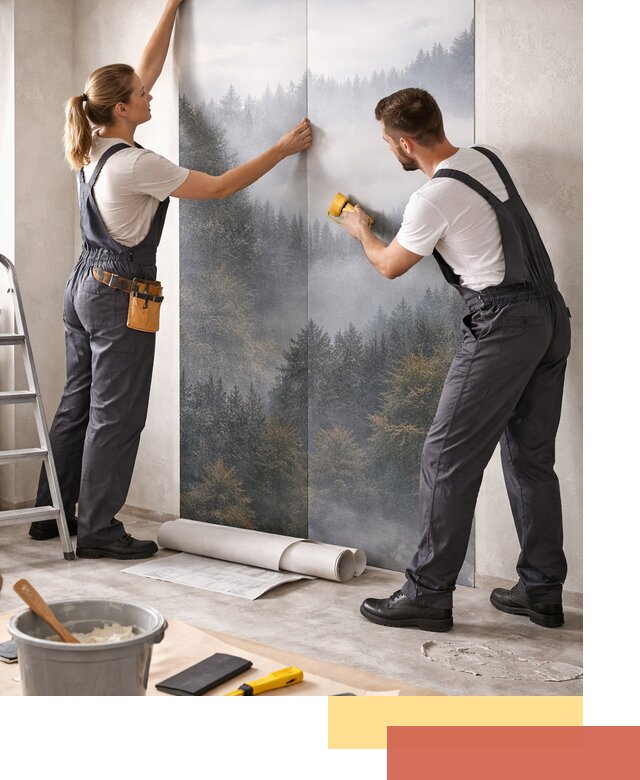 Поклейка фотообоев профессионально в Кинешме под ключ