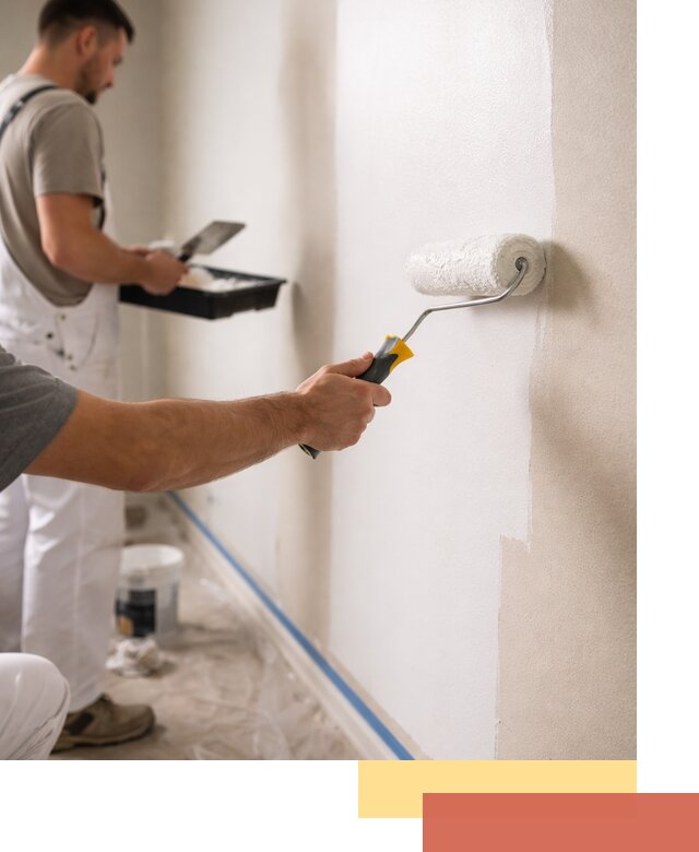 Покраска стен акриловой краской профессионально в Кинешме