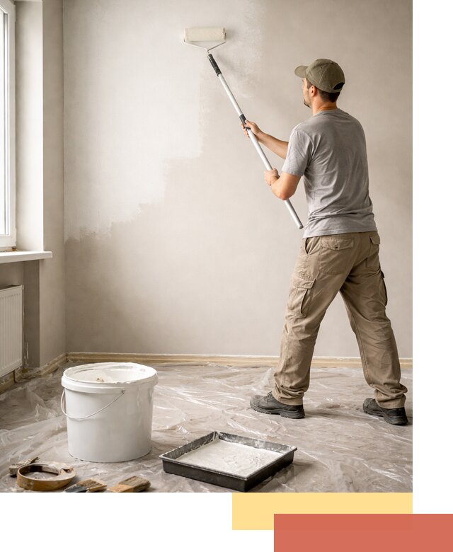 Покраска стен латексной краской в Кинешме качественно и быстро