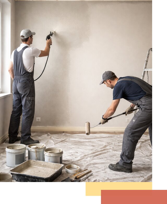 Покраска стен моющейся краской и защита поверхностей в Кинешме