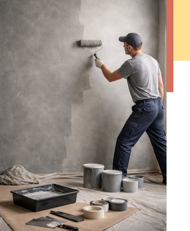 Покраска стен под бетон в Кинешме от 657 руб. за м2 — быстро и недорого | ОТДЕЛОЧНИК-Кнш