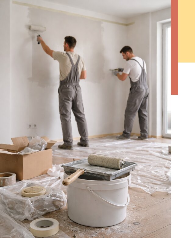 Покраска стен в квартире в Кинешме от 2527 руб/м2 — быстро и недорого | ОТДЕЛОЧНИК-Кнш