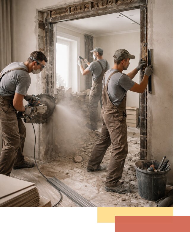 Расширение дверного проема под установку новой двери в Кинешме