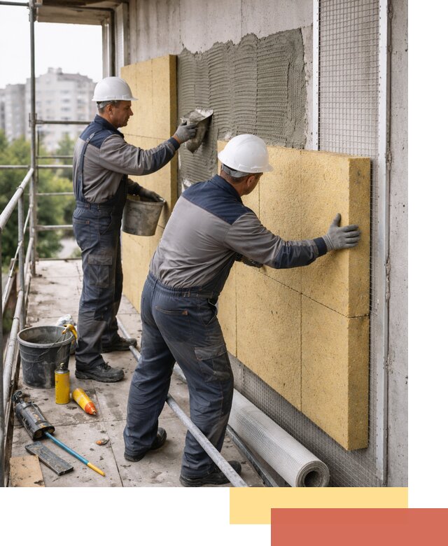 Утепление стен зданий и домов в Кинешме качественно и надежно