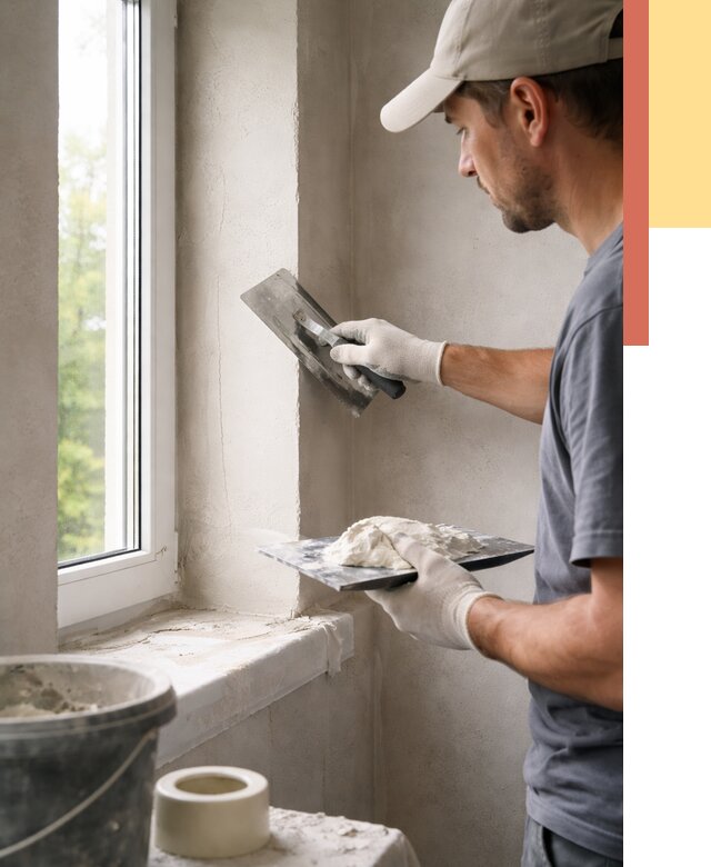 Штукатурка откосов в Кинешме от 4548 руб/м² — услуги и выравнивание под ключ | ОТДЕЛОЧНИК-Кнш