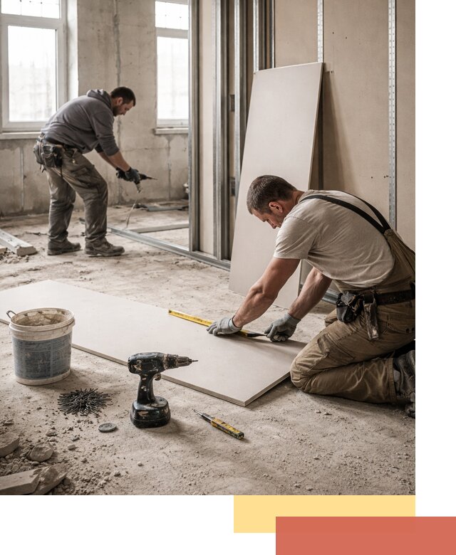 Кладка перегородок из ПГП под ключ в Кинешме