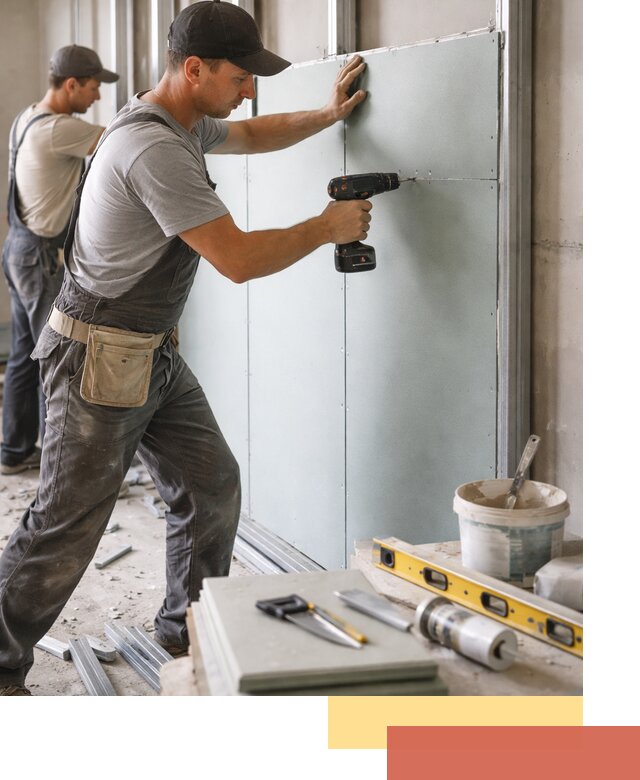 Кладка влагостойких перегородок ПГП в Кинешме