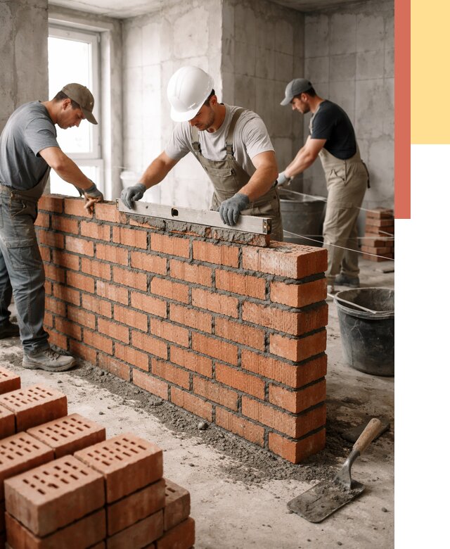 Кладка перегородок из кирпича в Кинешме от 3537 руб. за м² | ОТДЕЛОЧНИК-Кнш