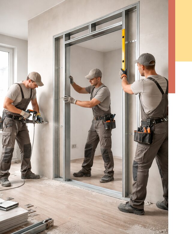 Устройство дверного проема в перегородке в Кинешме от 4548 руб. под ключ | ОТДЕЛОЧНИК-Кнш