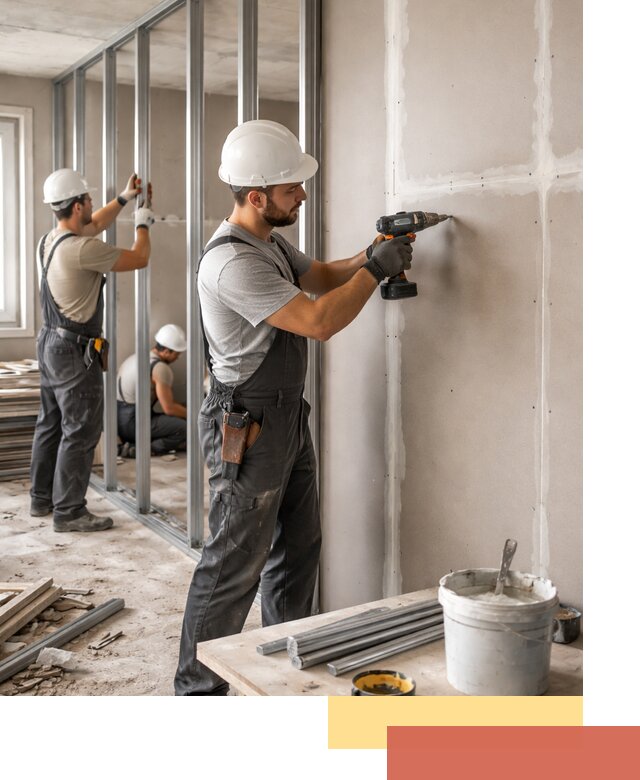 Перегородки из огнестойкого гипсокартона в Кинешме под ключ