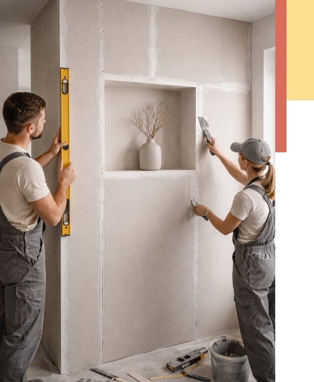 Перегородка из гипсокартона с нишей в Кинешме от 3285 руб. под ключ | ОТДЕЛОЧНИК-Кнш