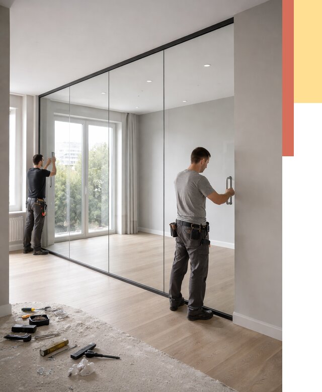 Изготовление стеклянных перегородок в Кинешме от 12482 руб. под ключ | ОТДЕЛОЧНИК-Кнш