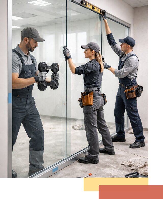 Профессиональный монтаж стеклянных перегородок в Кинешме