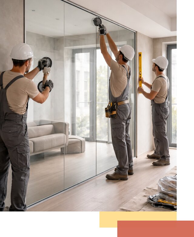 Перегородки из закаленного стекла в Кинешме для офисов и квартир