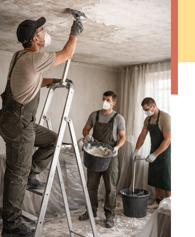 Удаление побелки с потолка в Кинешме от 2527 руб. быстро и недорого | ОТДЕЛОЧНИК-Кнш