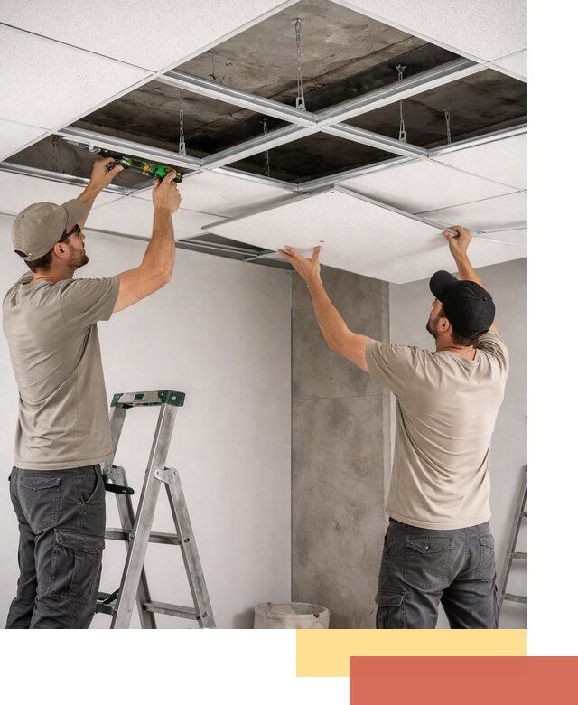 Монтаж потолка Армстронг под ключ в Кинешме