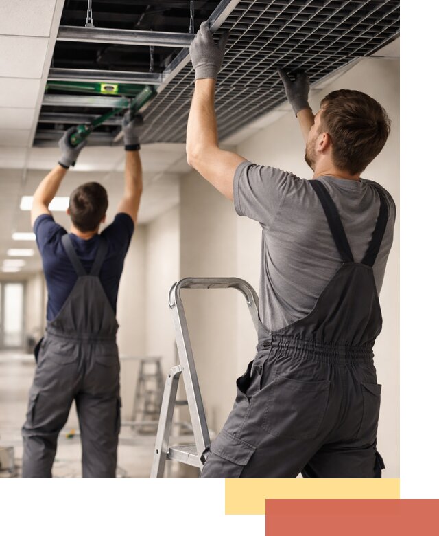 Монтаж потолка Грильято в Кинешме: установка под ключ качественно