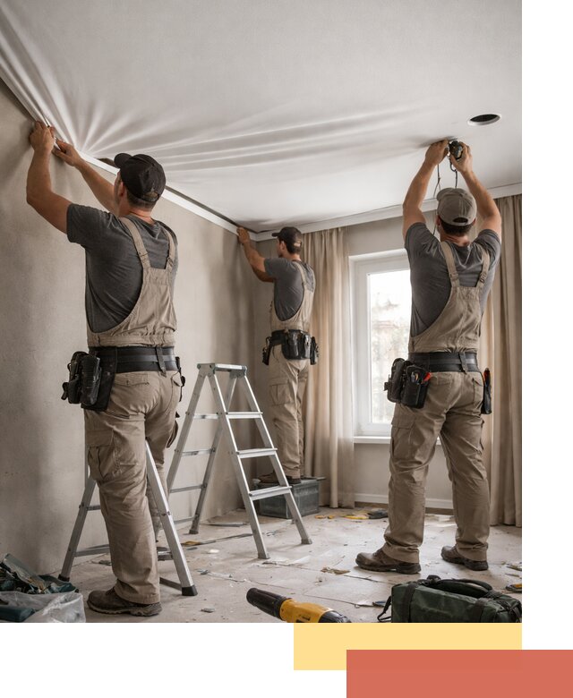 Монтаж матового натяжного потолка в Кинешме качественно и быстро