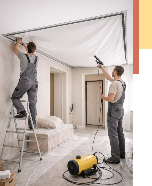 Монтаж натяжного потолка в прихожей в Кинешме от 2678 руб. под ключ | ОТДЕЛОЧНИК-Кнш