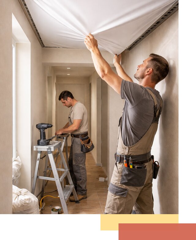 Монтаж натяжного потолка в прихожей в Кинешме