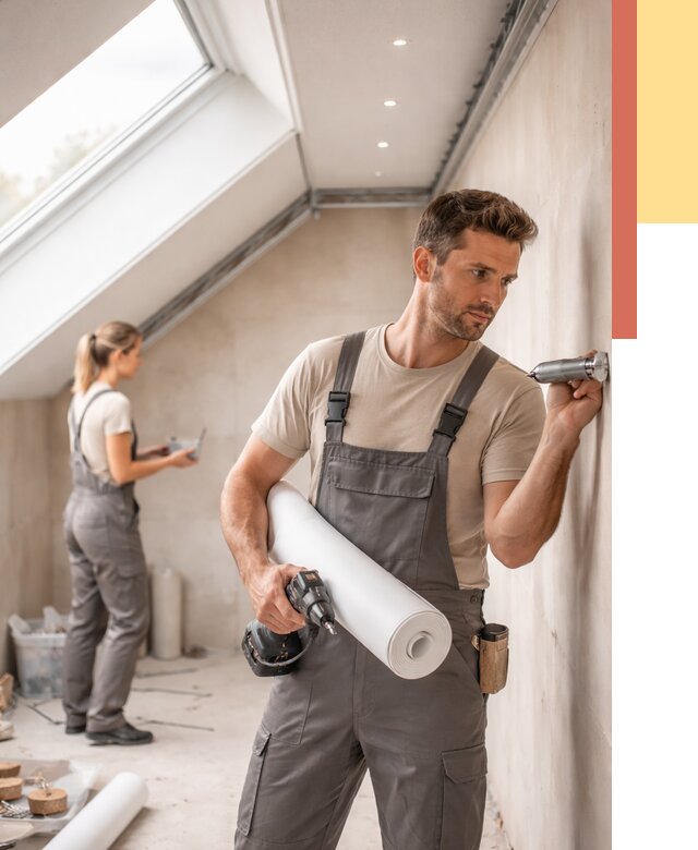 Монтаж натяжного потолка на мансарде в Кинешме от 3537 руб. | ОТДЕЛОЧНИК-Кнш