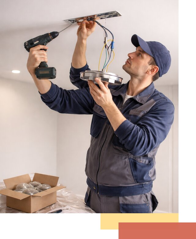 Установка люстры в натяжной потолок в Кинешме