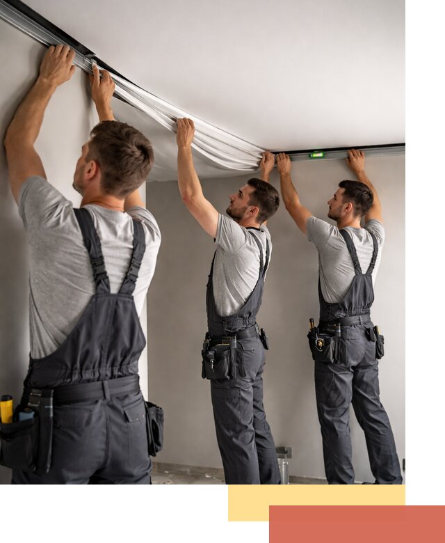 Теневые натяжные потолки в Кинешме: монтаж и отделка быстро и качественно