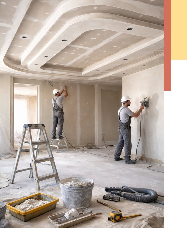 Многоуровневый потолок из гипсокартона в Кинешме от 758 руб. под ключ | ОТДЕЛОЧНИК-Кнш