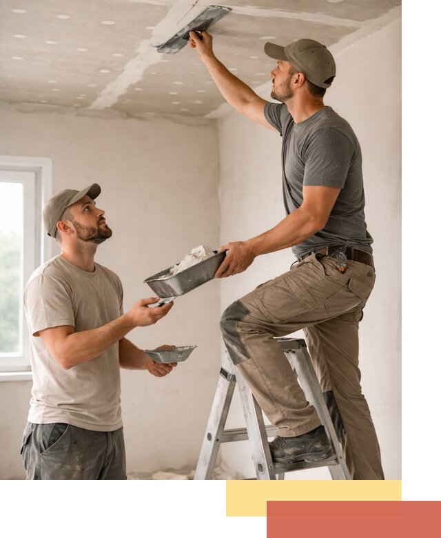 Шпаклевка потолка из гипсокартона в Кинешме качественно и быстро