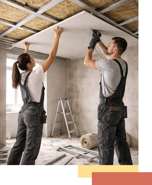 Звукоизоляция потолка из ГКЛ в Кинешме профессионально и надежно